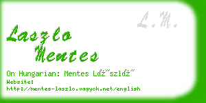 laszlo mentes business card